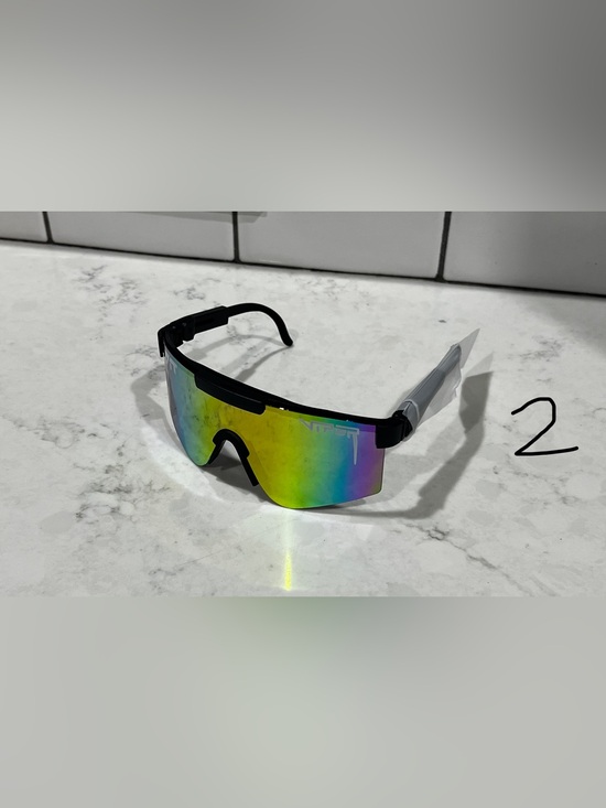 Pit Viper Other - Multicolor Mirrored Shield Sunglasses with Black Frame